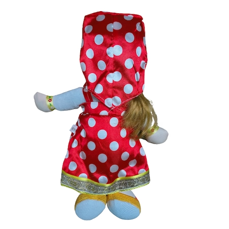 Jucarie Papusa Muzicala din plus, rochita rosie, 30 cm Bimbimbo