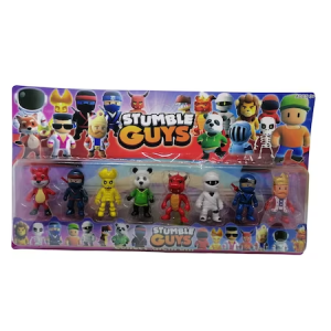Set 8 Figurine Stumble Guys, Personaje, multicolor, 7 cm Bimbimbo