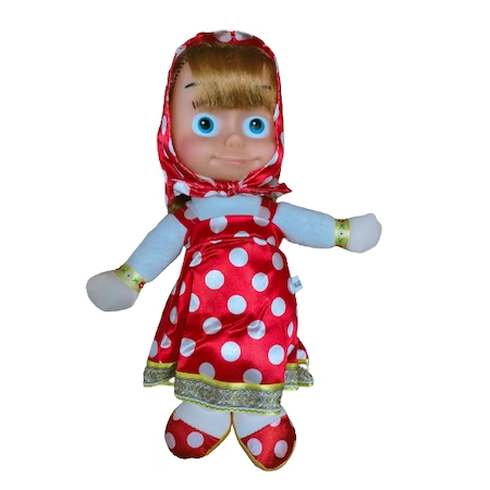 Jucarie Papusa Muzicala din plus, rochita rosie, 30 cm Bimbimbo