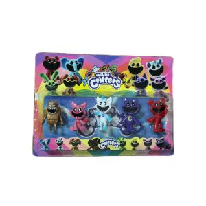 Set 5 figurine Smiling Critters, surpriza,10 cm, multicolore