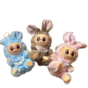 Set 2 jucarii de plus tip breloc LaBuBu,roz/galben/maro/verde/mov sau albastru