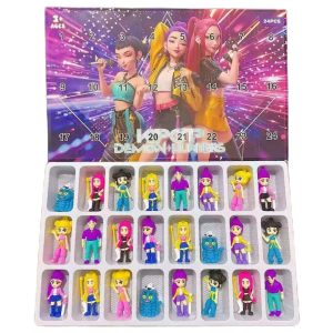 Calendar advent, 24 mini figurine fetele k pop, demon hunters, 3 cm